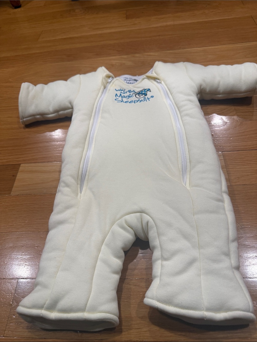Baby Merlin’s magic sleepsuit yellow size Large (6-9months) .